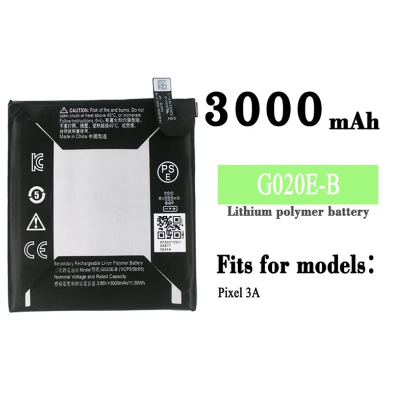 Batterie de remplacement pour Google Pixel 3a, G020E-B Batterie de remplacement pour Google Pixel 3a, G020E-B